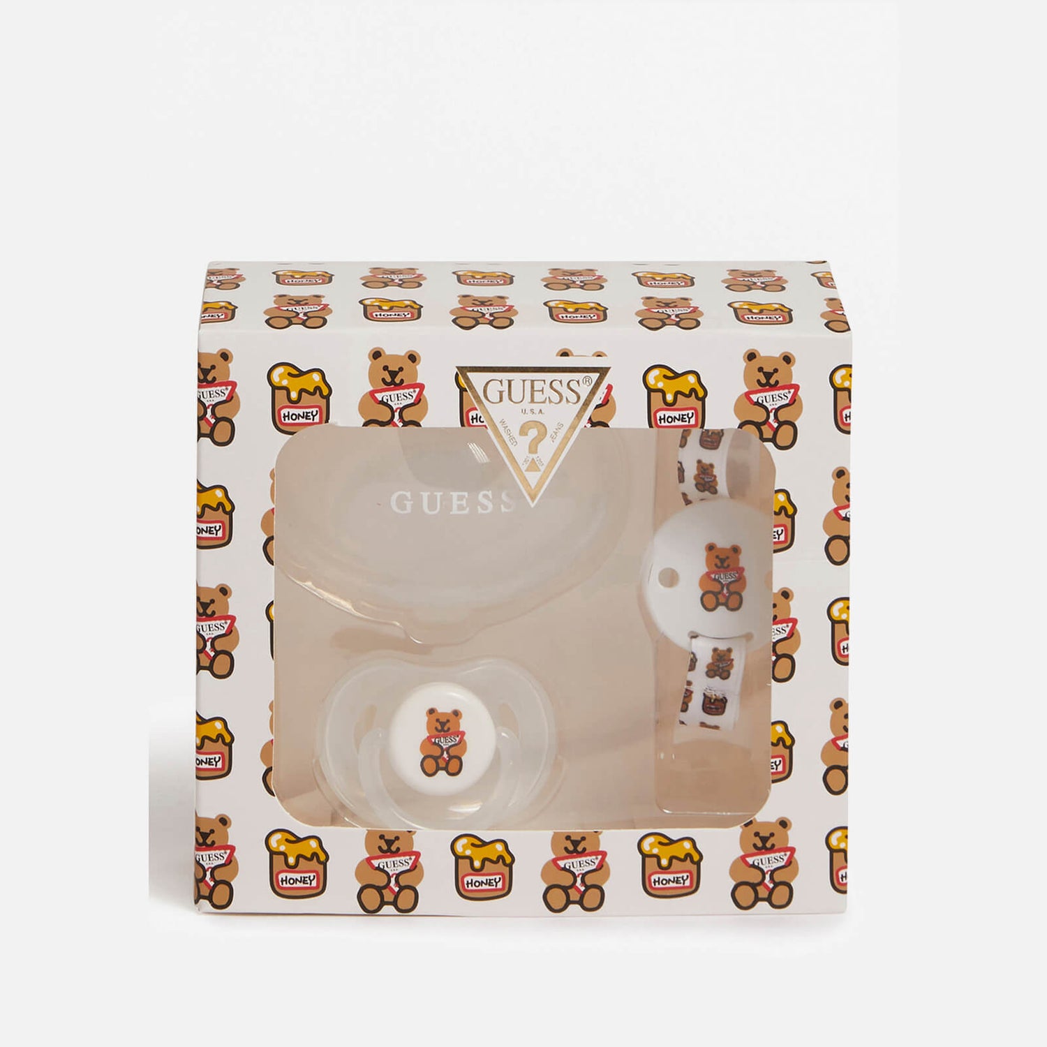 Guess Animal Print 3-Piece Pacifier Set