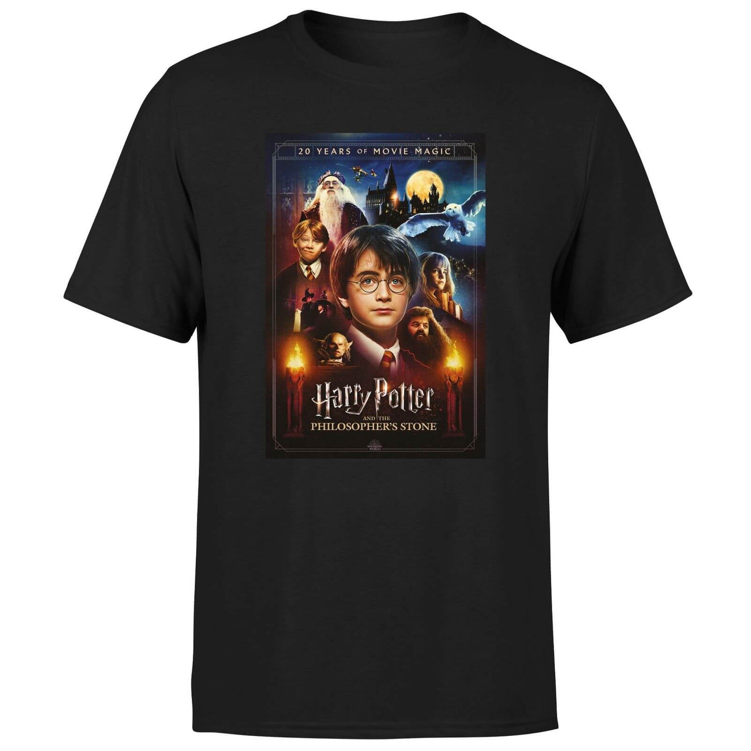 Camiseta unisex de la piedra filosofal de Harry Potter - Negro