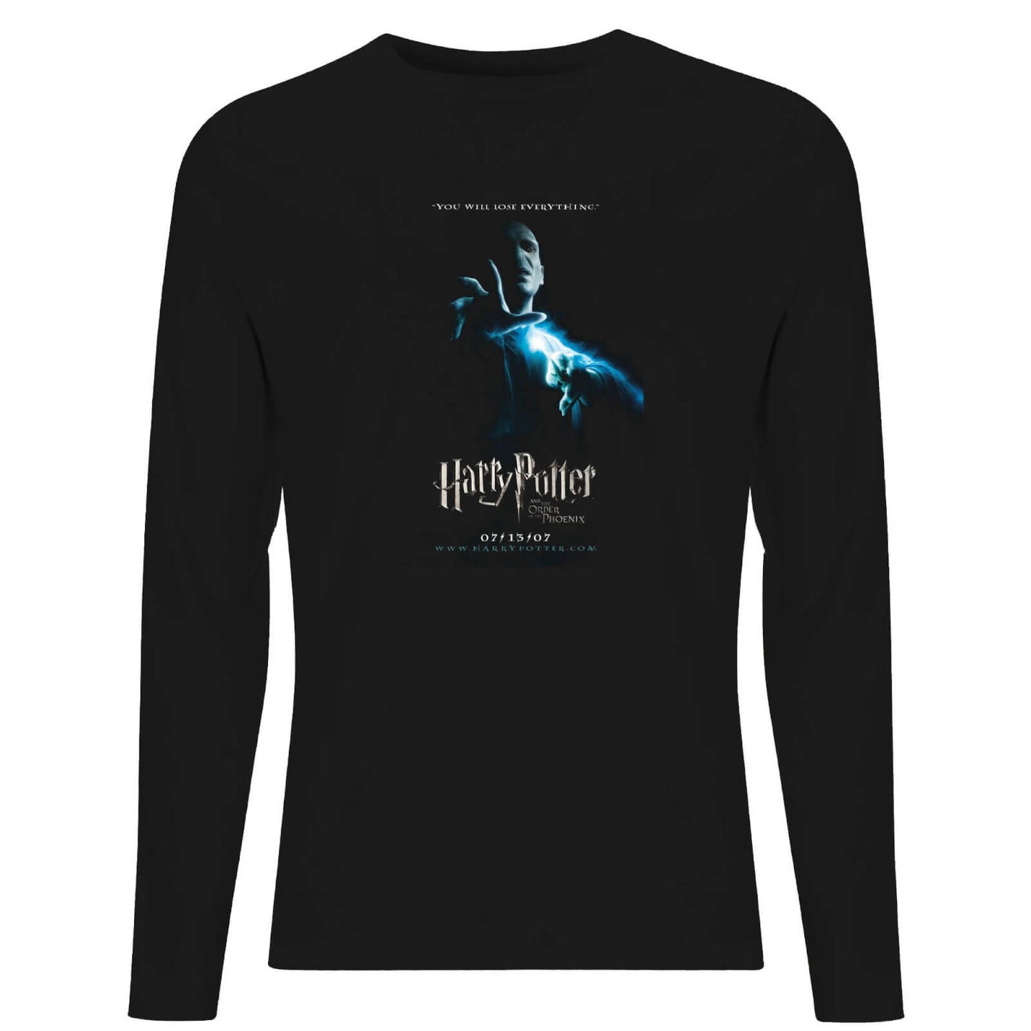 Camiseta de manga larga unisex de la Orden del Fénix de Harry Potter - Negro