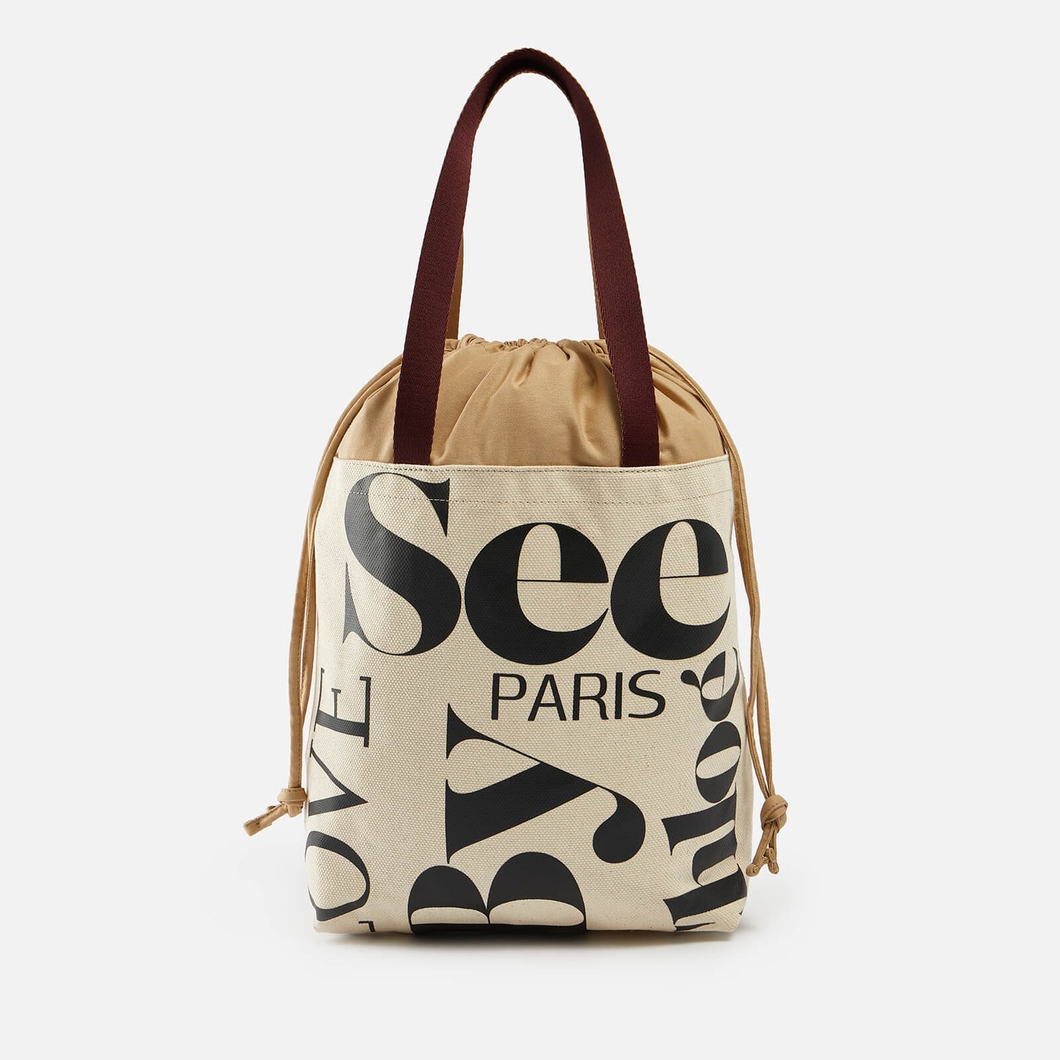 See By Chloé Logo Cotton-Canvas Tote Bag