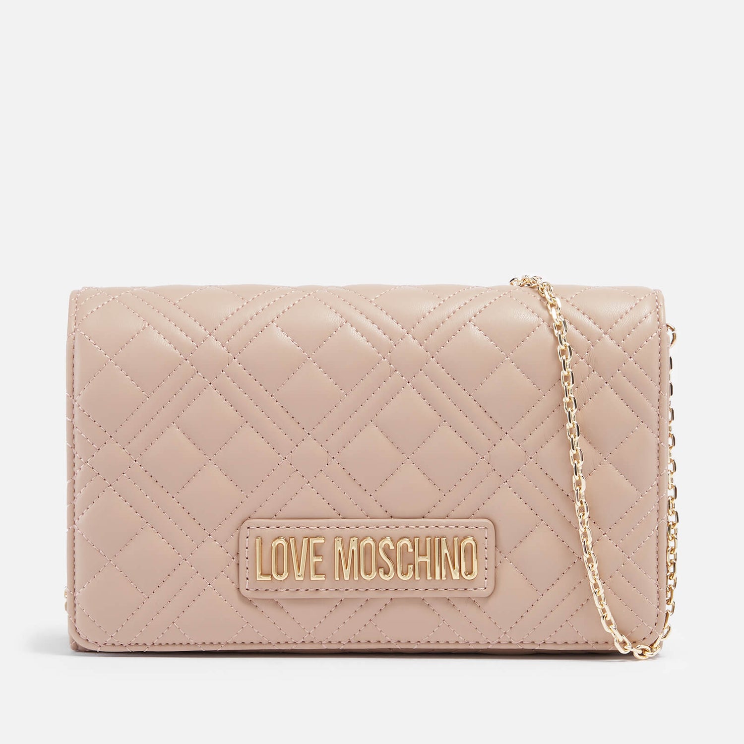 Love Moschino Classic Quilted Faux Leather Cross Body Bag