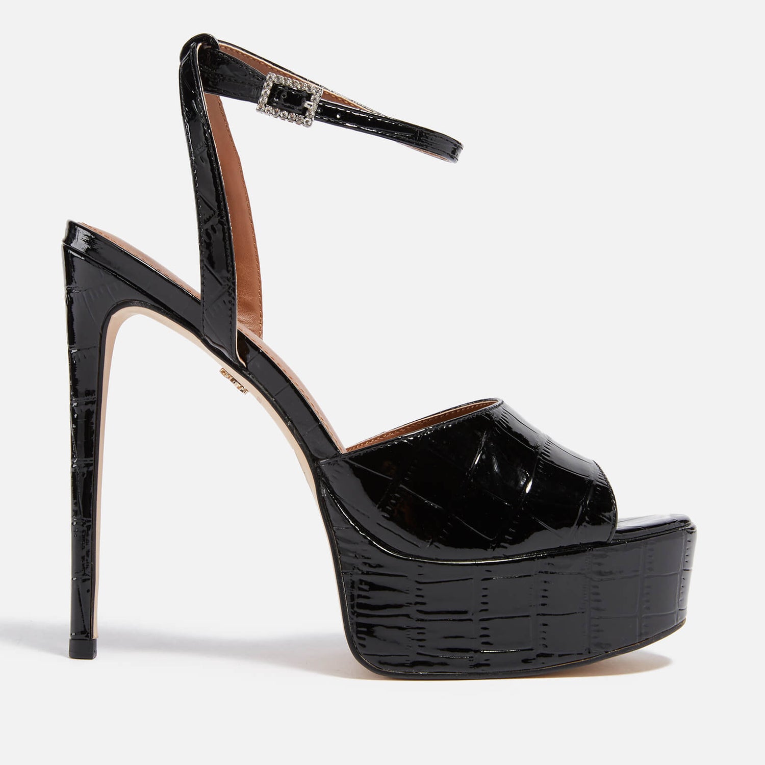Kurt Geiger London Pierra Patent Leather Platform Sandals - UK 8