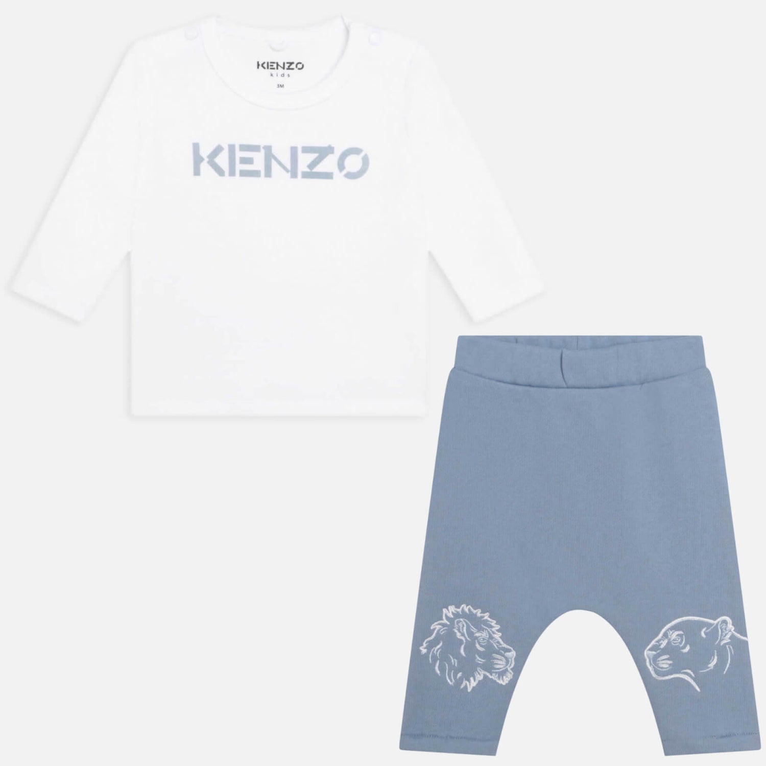KENZO Babies Cotton T-Shirt and Pant Set - 3 Months