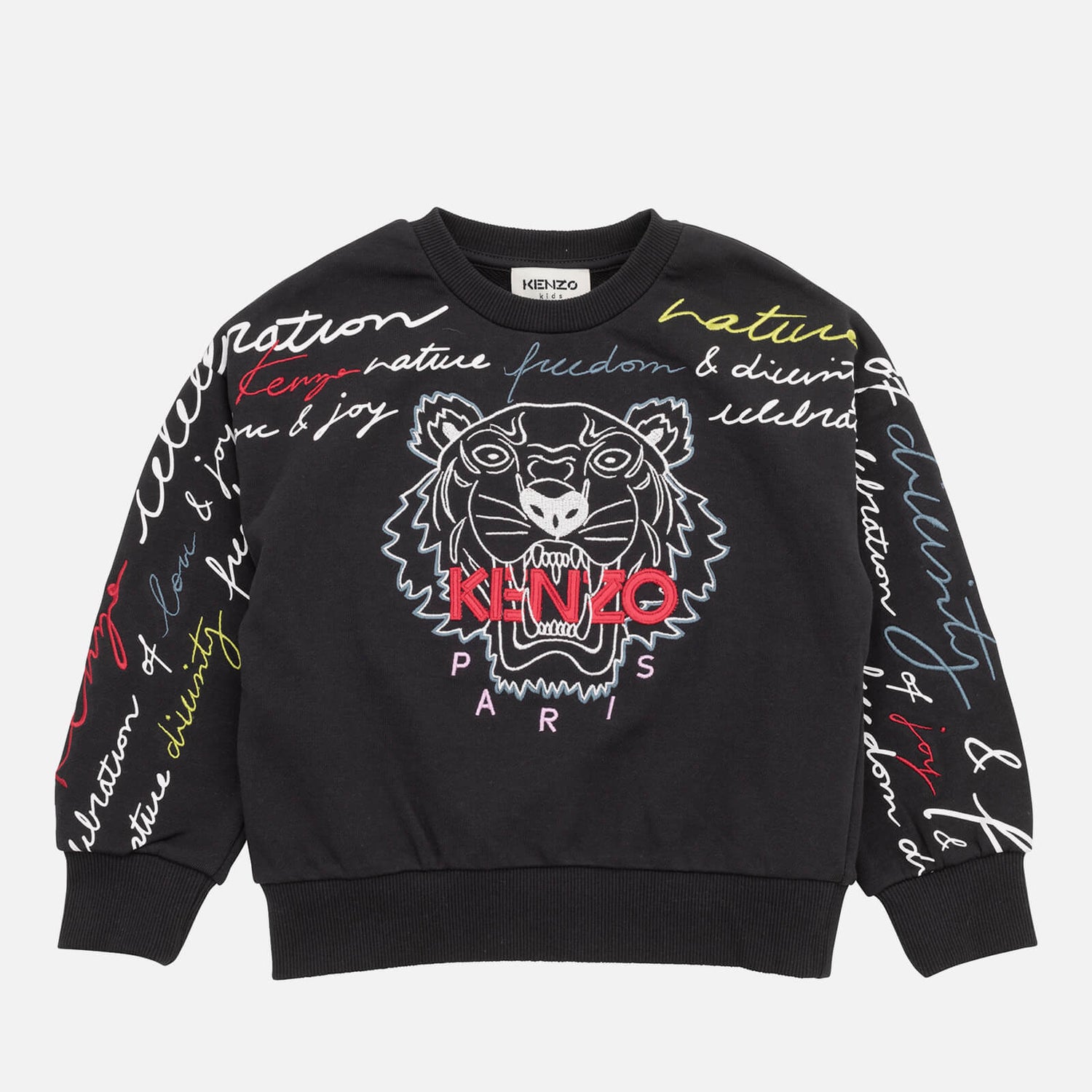 KENZO Girls' Font Tiger Cotton-Jersey Sweatshirt