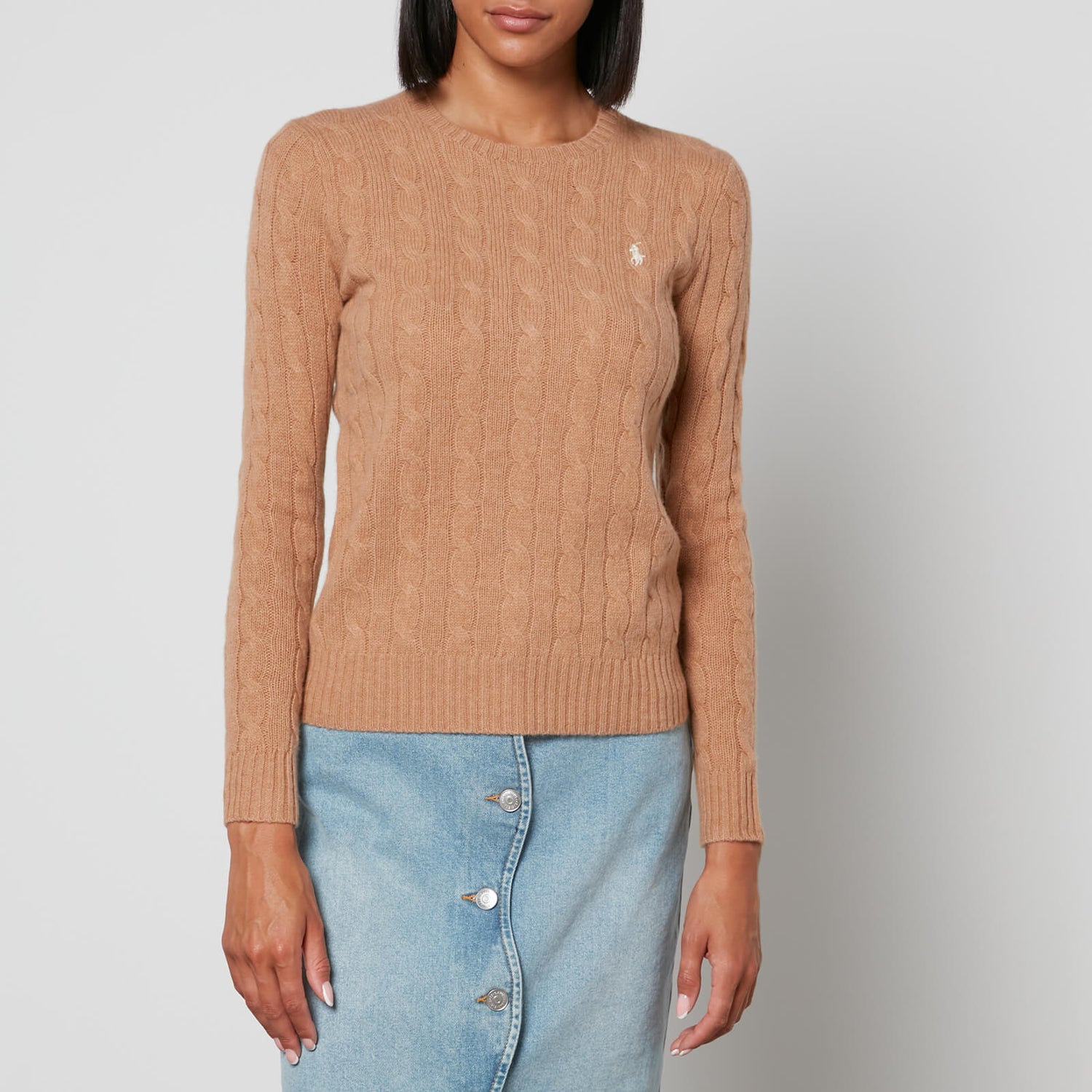 Polo Ralph Lauren Julianna Cable-Knit Wool and Cashmere-Blend Jumper - L