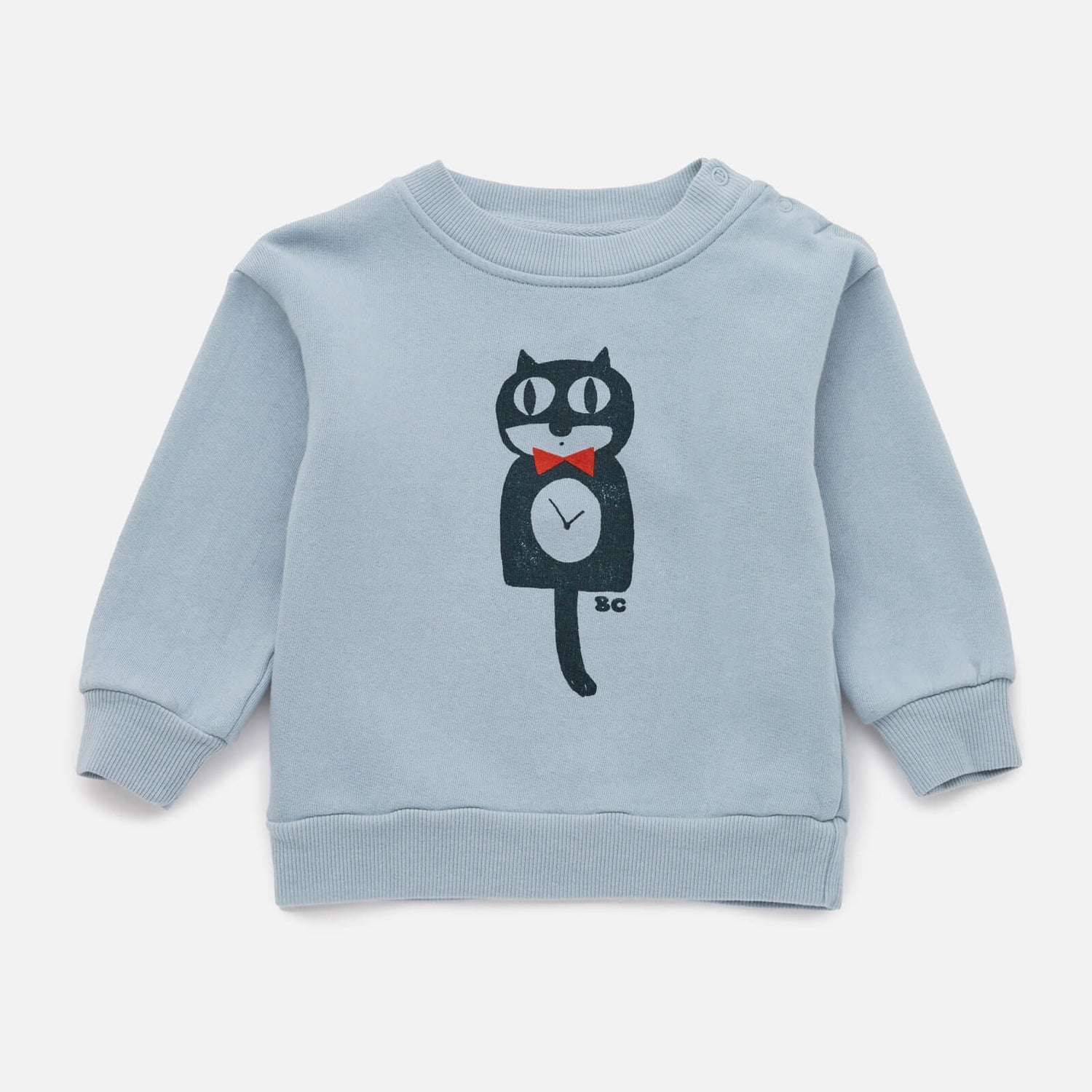 BoBo Choses Baby’s Cat O’Clock Fleece Back Cotton Sweatshirt