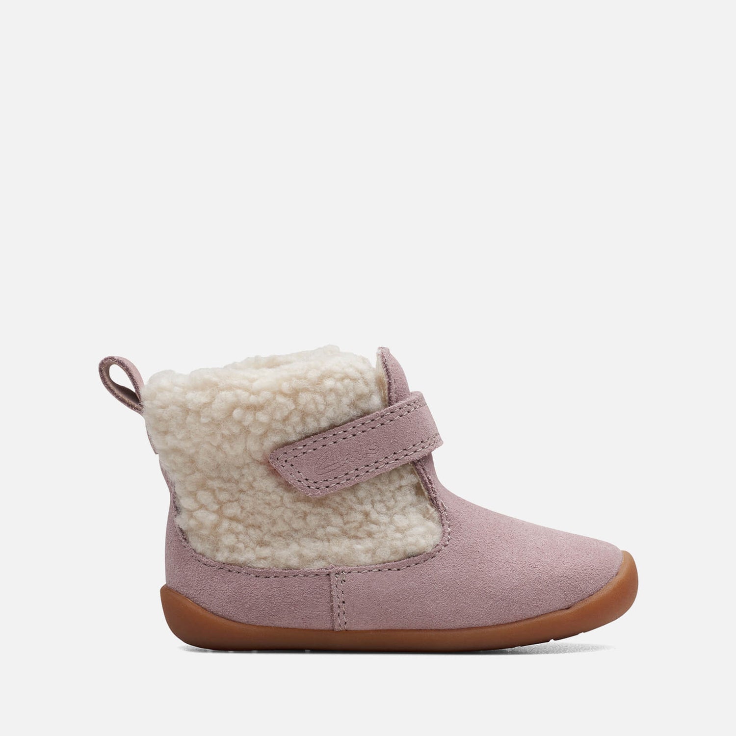 Clarks Toddlers Roamer Moon Suede and Faux Fur Boots - UK 2 Baby