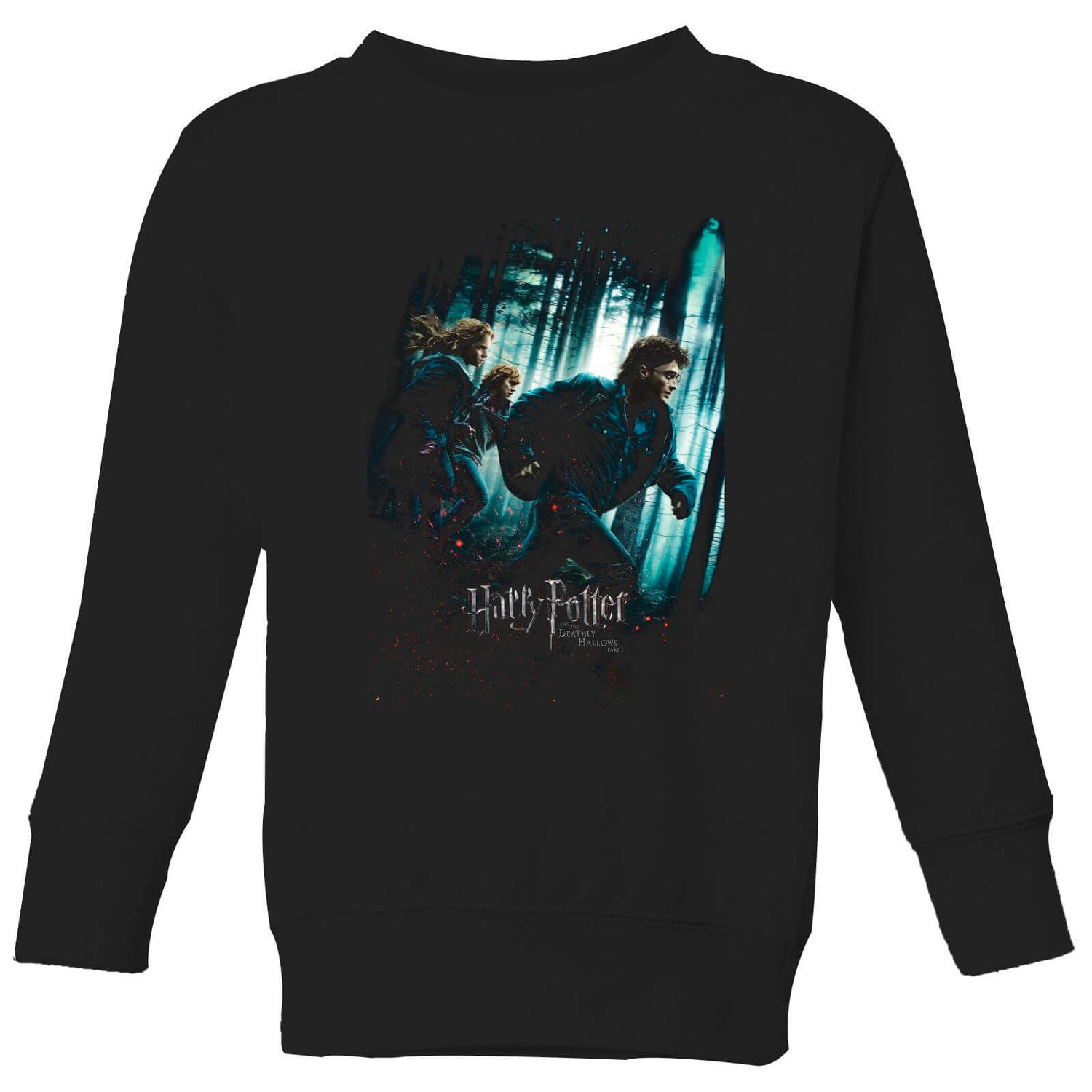 Harry Potter Deathly Hallows Part 1 Kids' Sweatshirt - Black