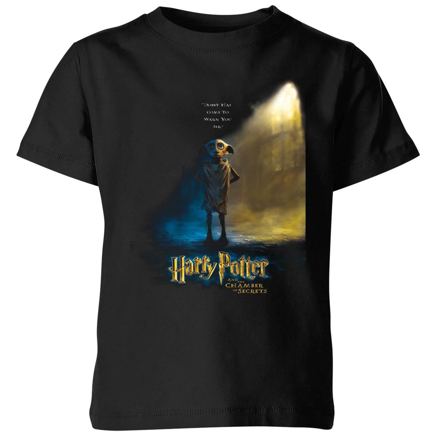 Camiseta Chamber Of Secrets de Harry Potter - Dobby para niño - Negro