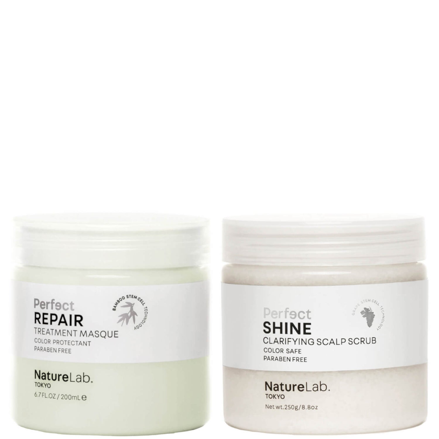 NatureLab TOKYO Perfect Shine Clarifying Scalp Scrub and Perfect Repair Masque Bundle