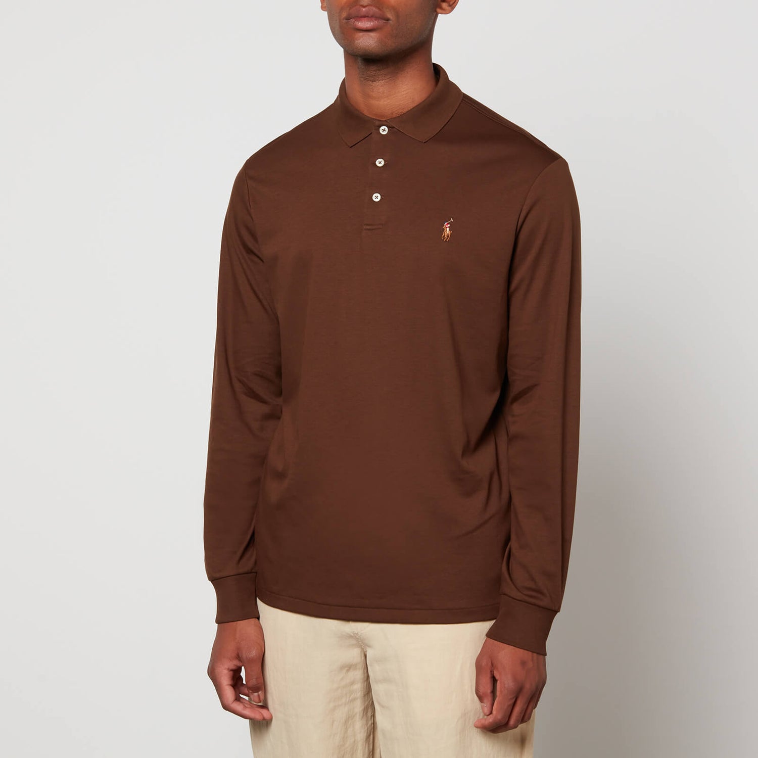 Polo Ralph Lauren Slim Fit Interlock Cotton-Jersey Polo Shirt - S