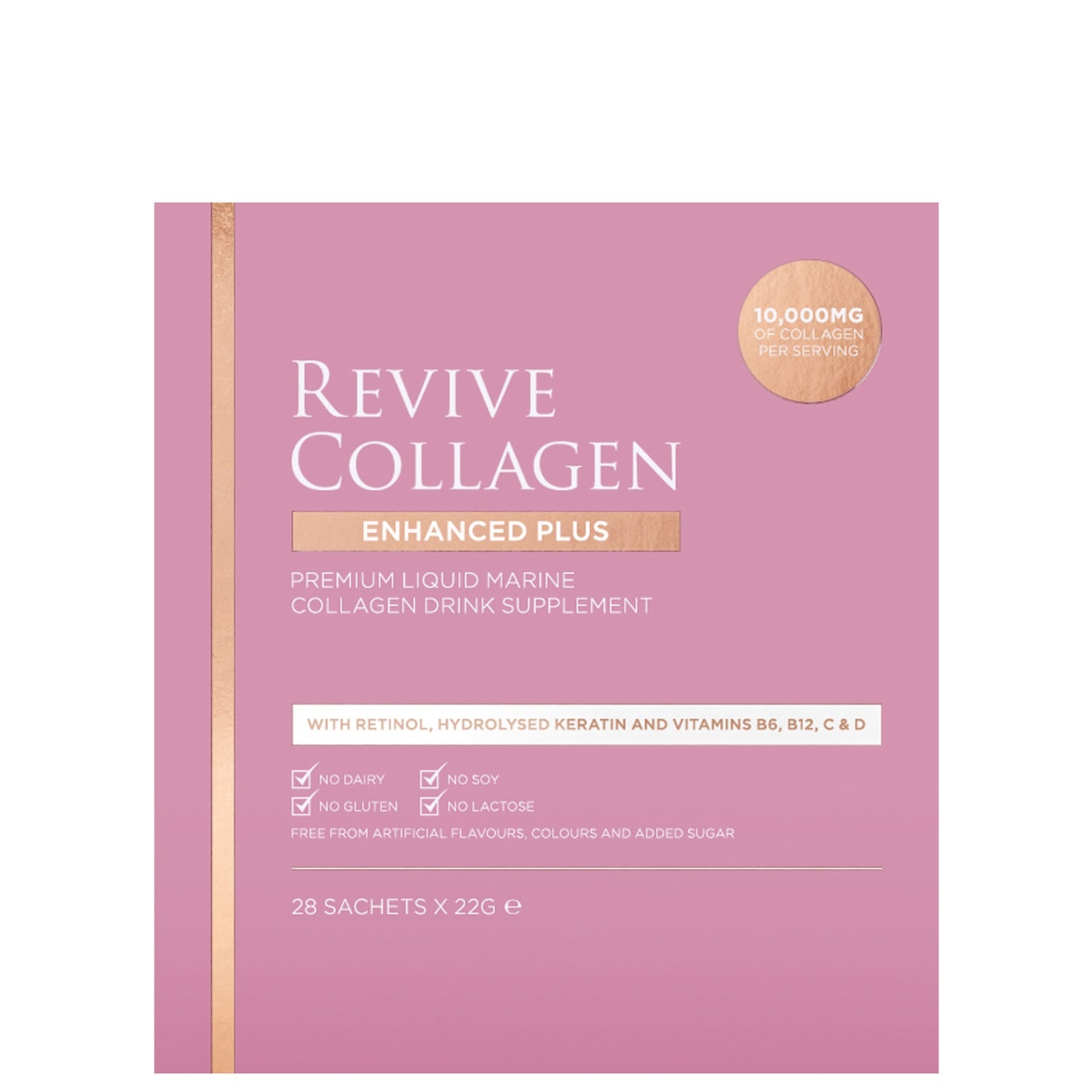 Revive Collagen Enhanced Plus 10,000mgs Liquid Hydrolysed Marine Collagen Sachet (14 Day)