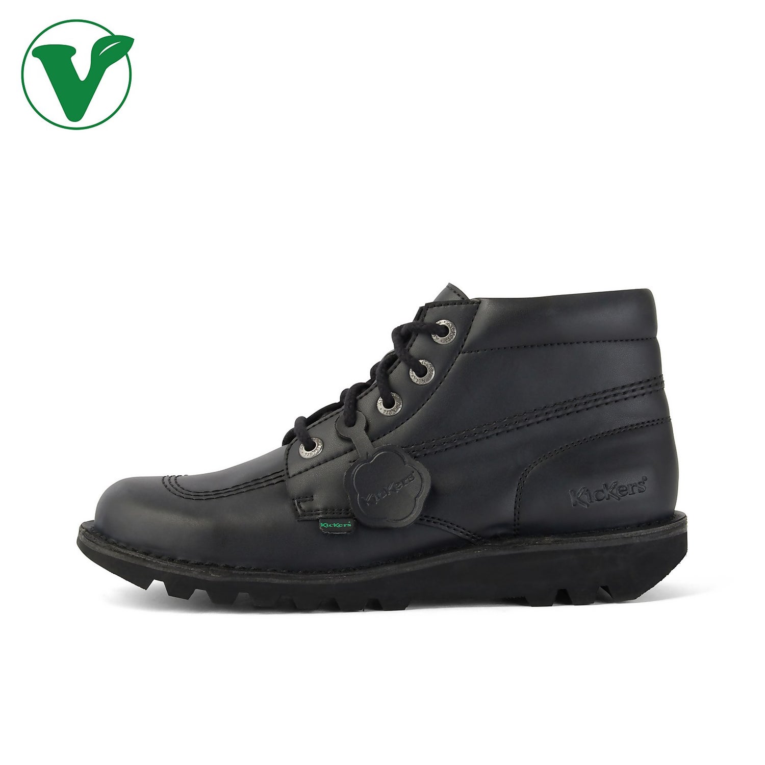 Adult Unisex Kick Hi Vegan Plant Based Material Black Kickers