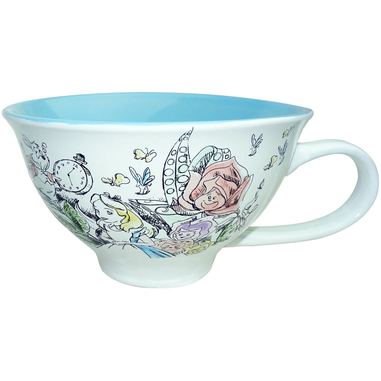 Disney Alice in Wonderland Ceramic Teacup and Saucer