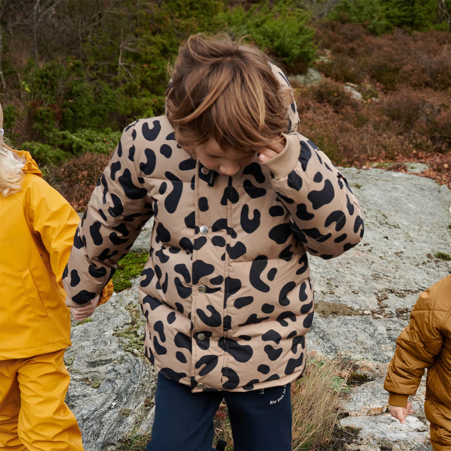 Liewood Kids' Palle Leopard-Print Shell Puffer Jacket