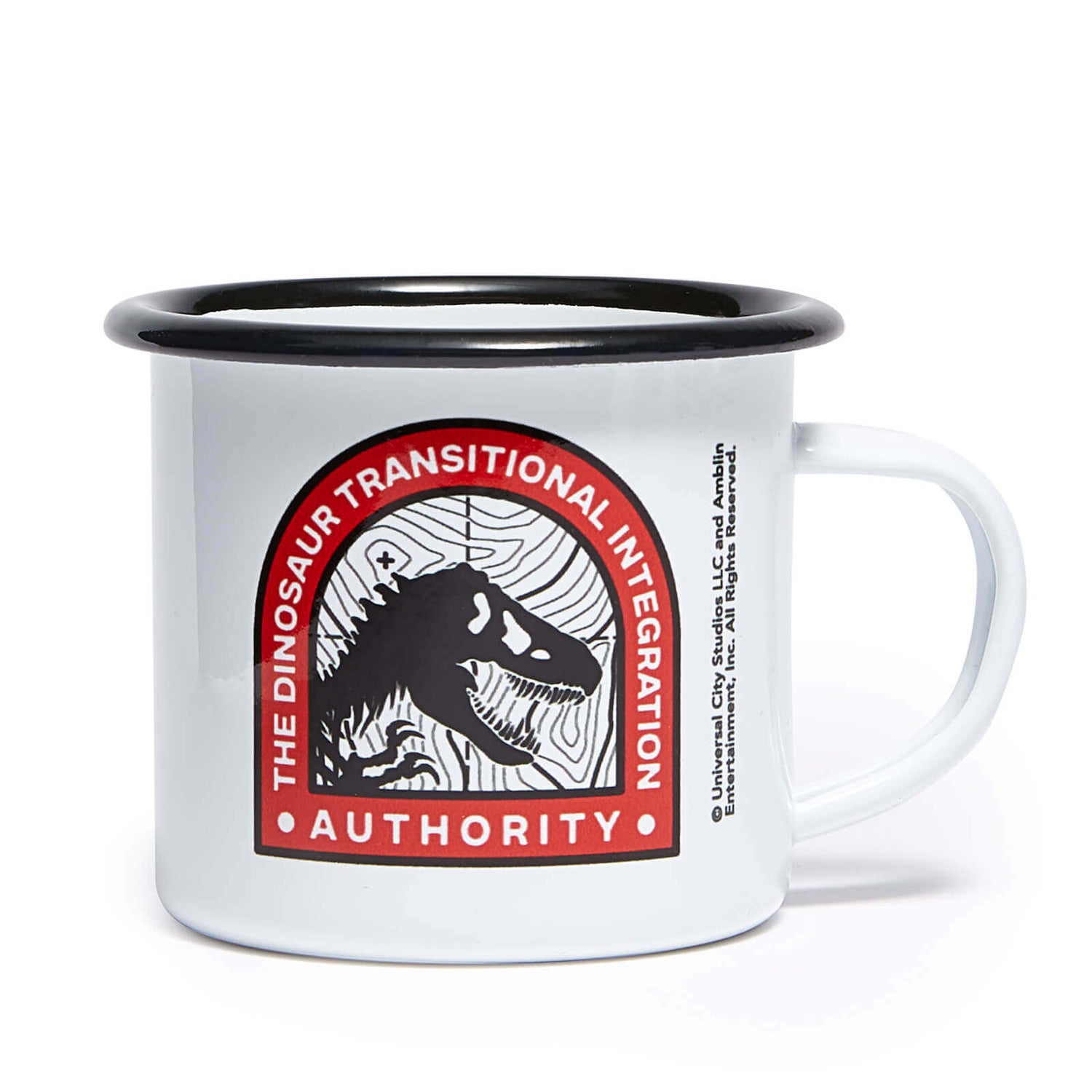Jurassic World DTIA Badge Enamel Mug - White
