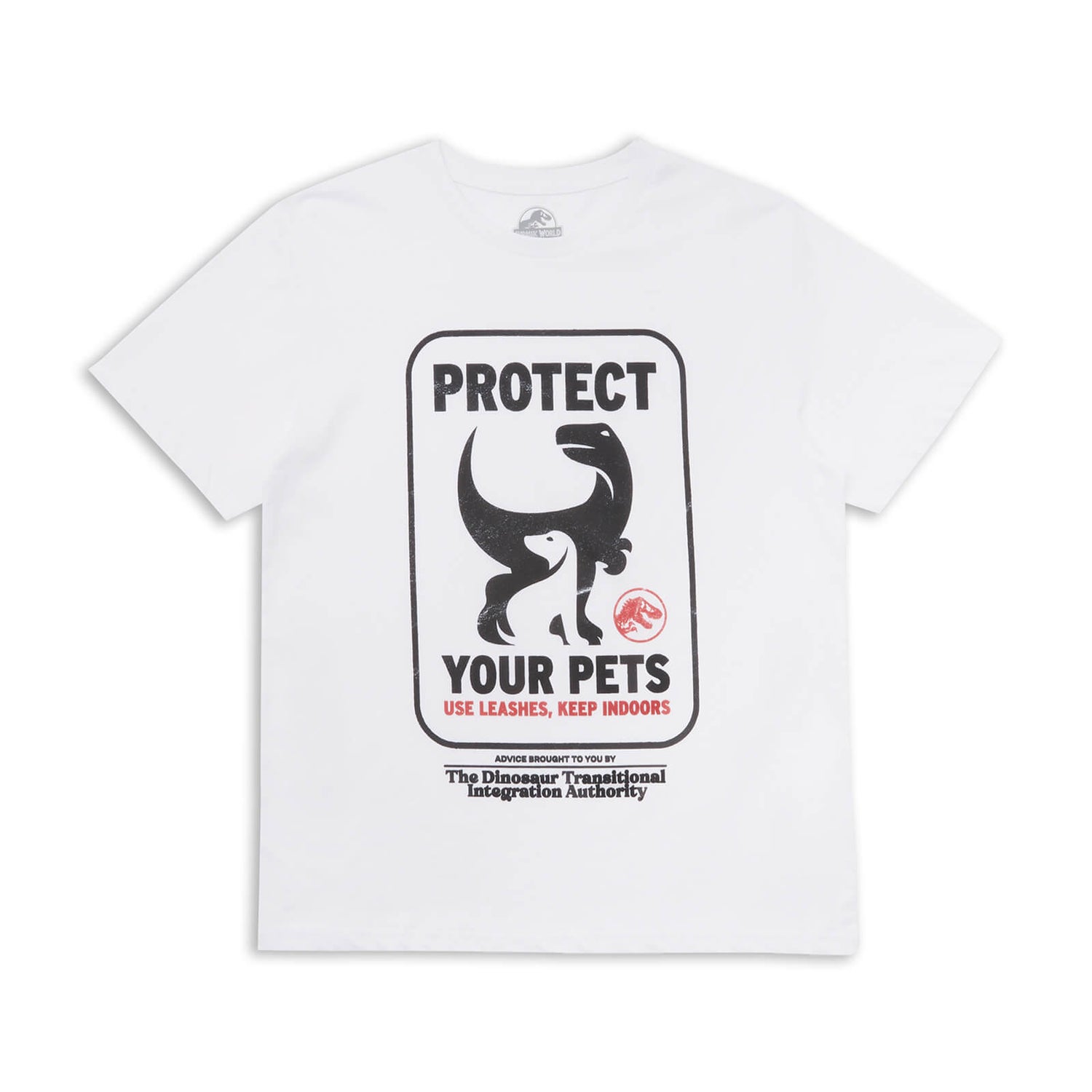Jurassic World Protect Your Pets Men's T-Shirt - White