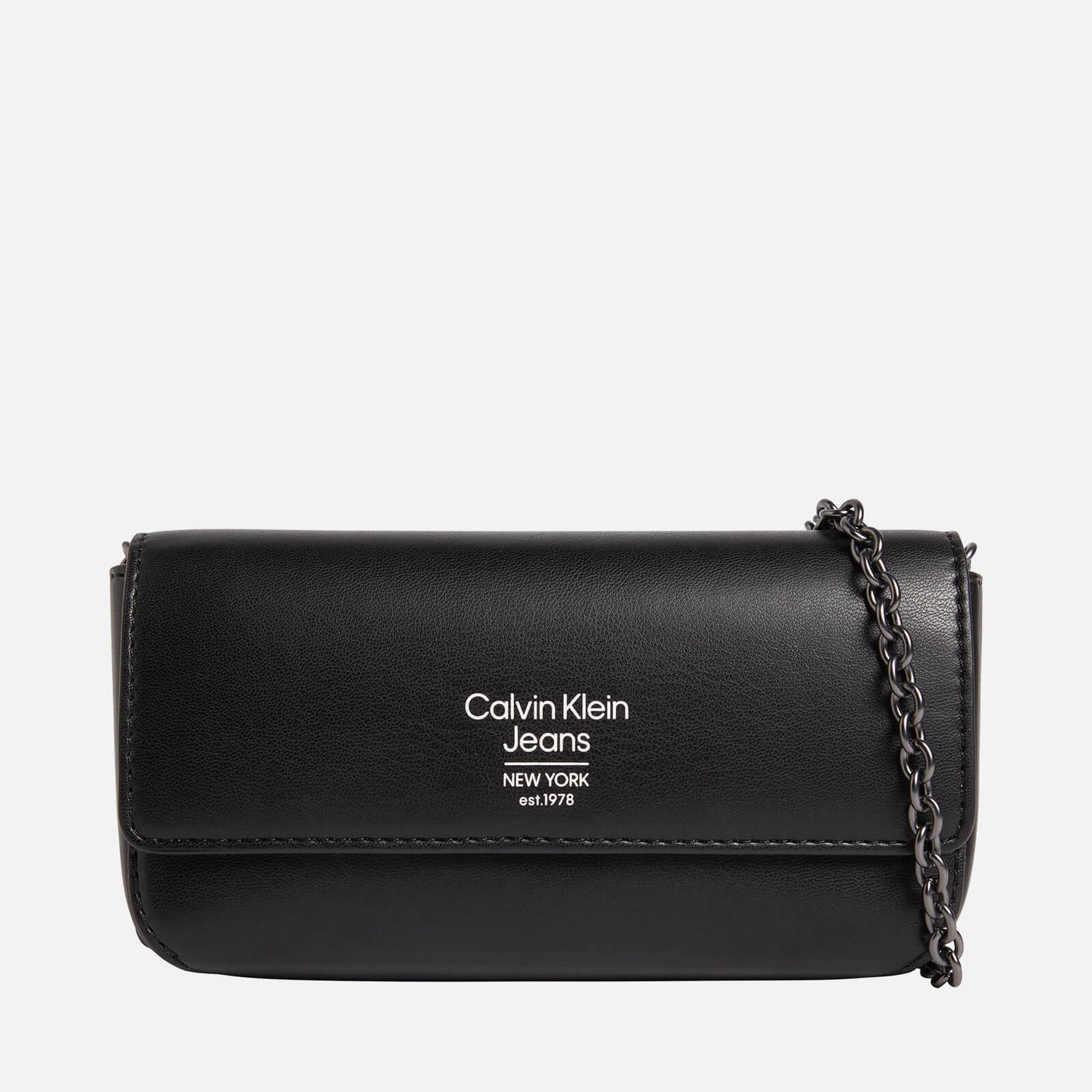 Calvin Klein Jeans Women's Sculpted Flap Phone Cross Body Spec Bag - Black
