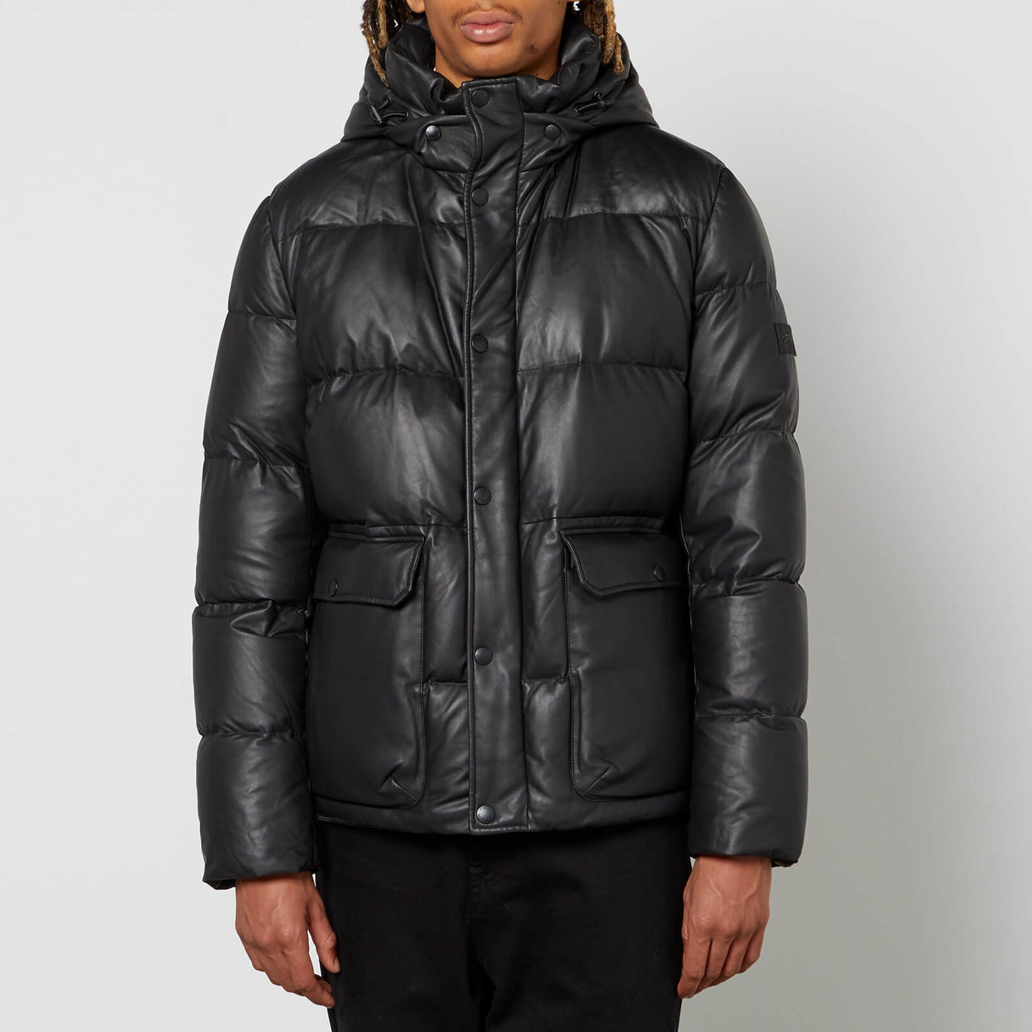Yves Salomon Quilted Leather Down Puffer Jacket - 46/S