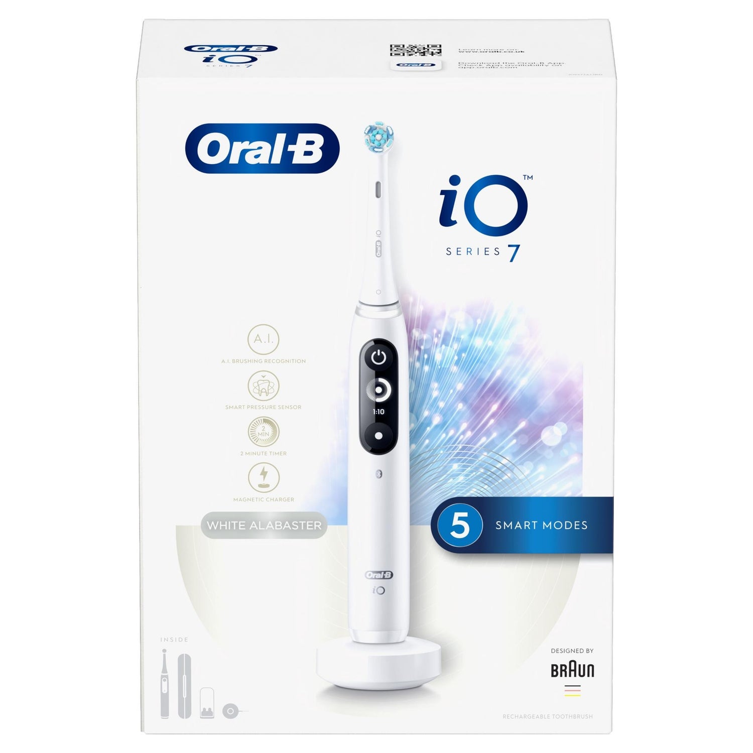 Oral B iO7 White Electric Toothbrush with Travel Case
