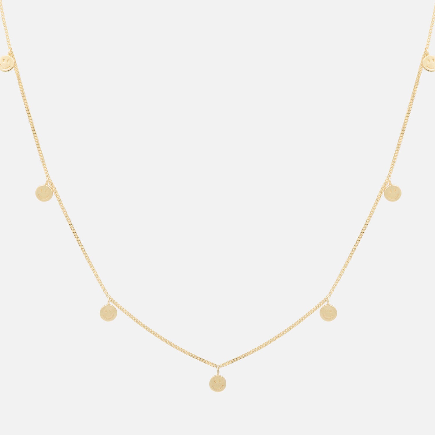 anna + nina Smiley Gold-Plated Silver Necklace