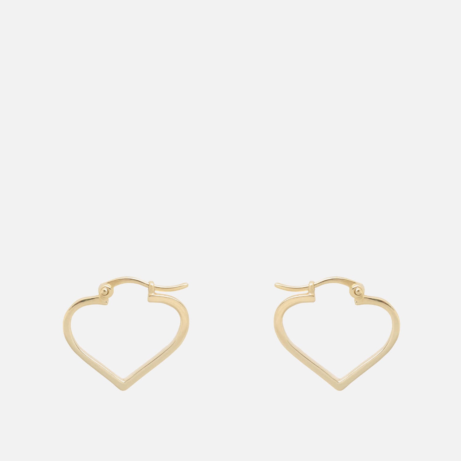 anna + nina Funky Love 14-Karat Gold-Plated Small Hoop Earrings