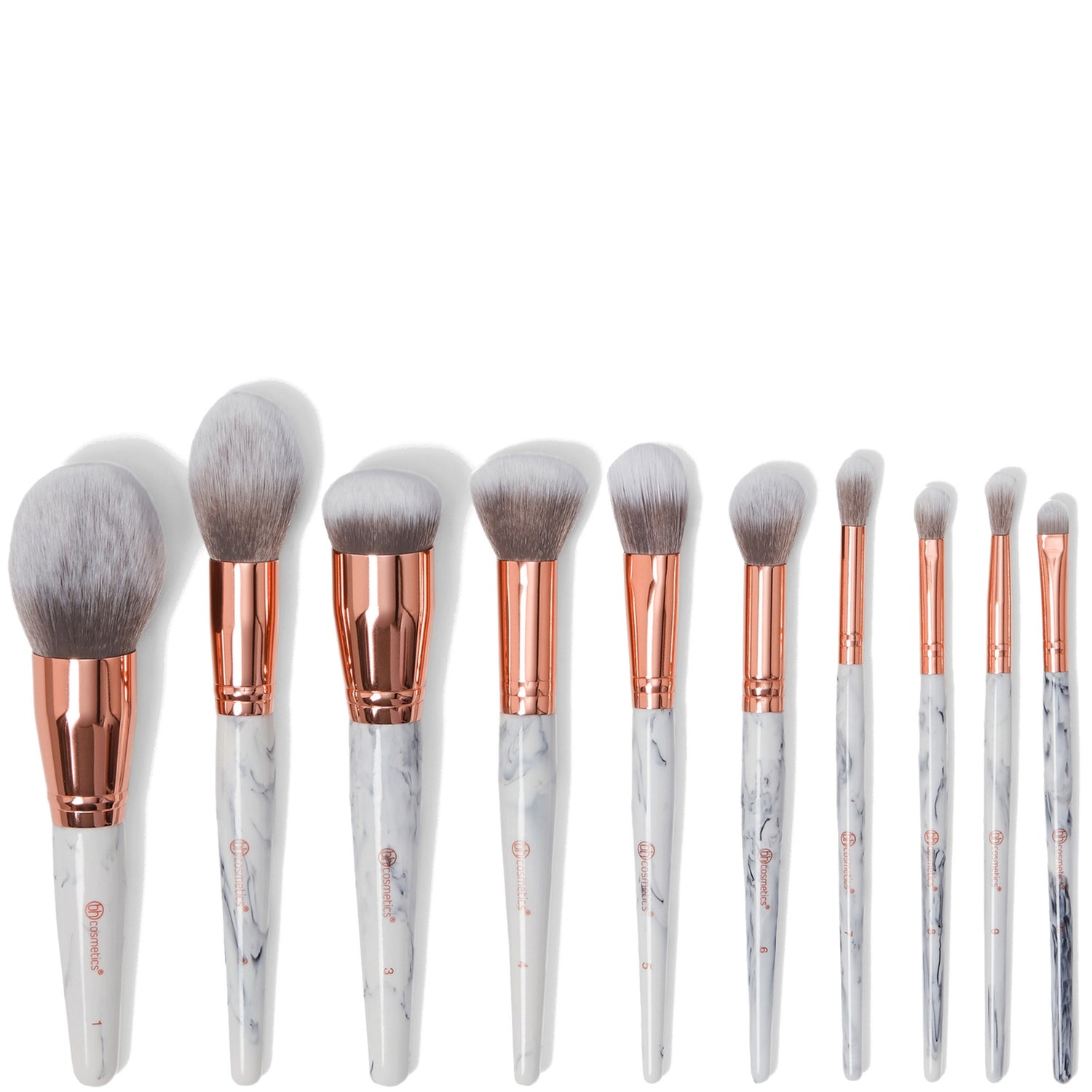 BH Cosmetics Marble Luxe - 10 Piece Brush Set