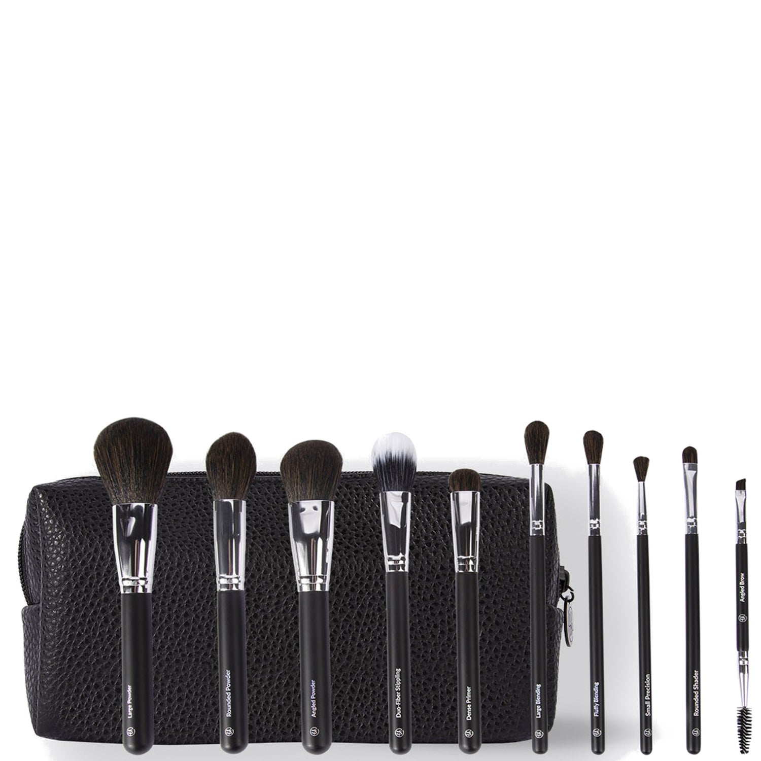 BH Cosmetics Ultimate Essentials - 10 Piece Face & Eye Brush Set with Bag