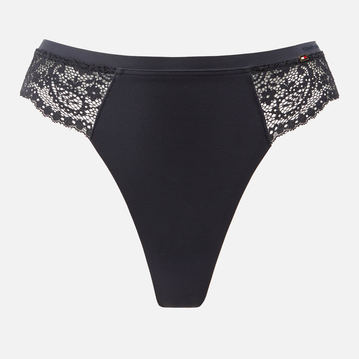 Tommy Hilfiger Stretch Jersey Lace Thong - S