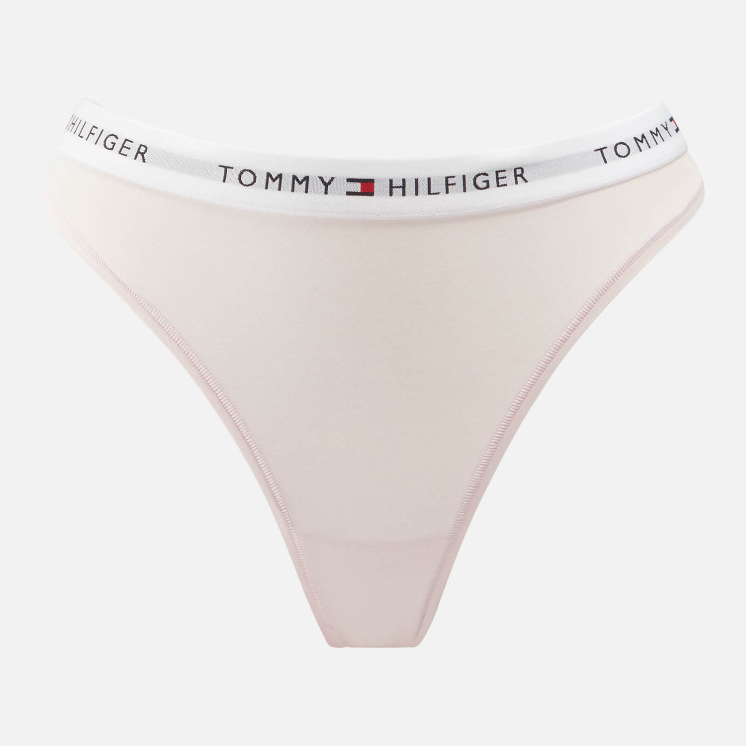 Tommy Hilfiger Logo-Waistband Cotton-Blend Jersey Thong - XS