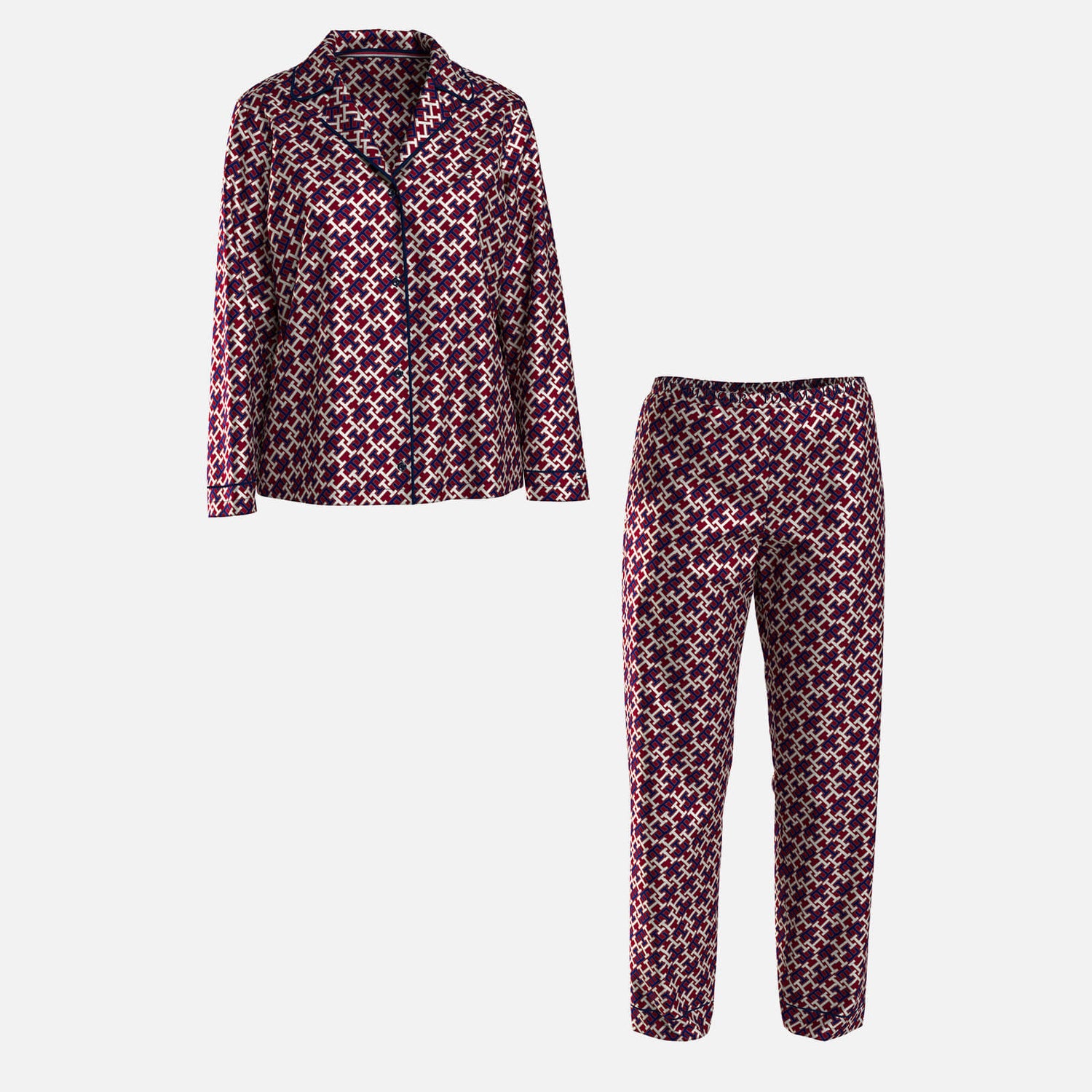 Tommy Hilfiger Monogram Silk Pyjama Set - XS