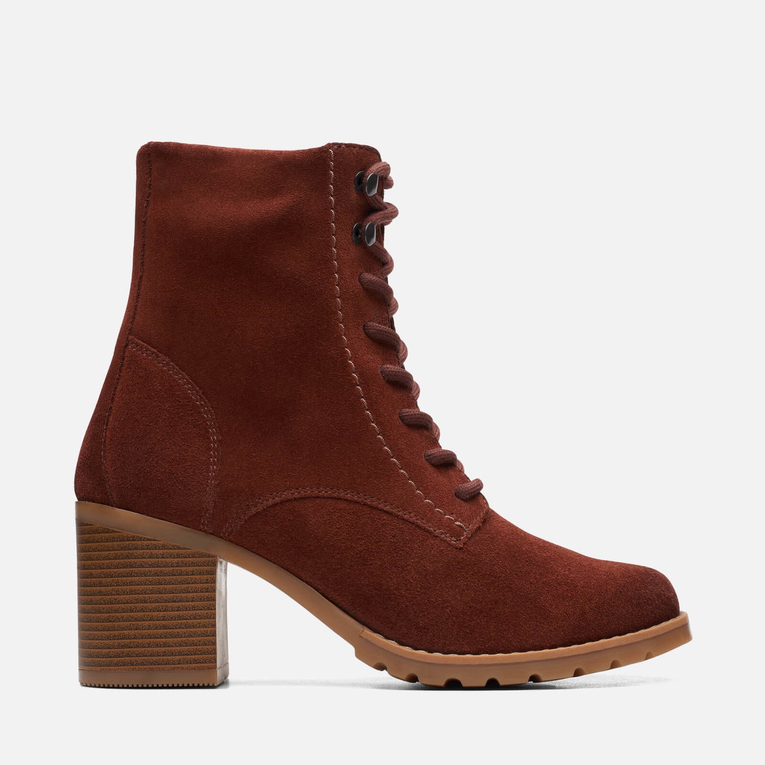 Clarks Clarkwell Suede Heeled Boots - UK 3