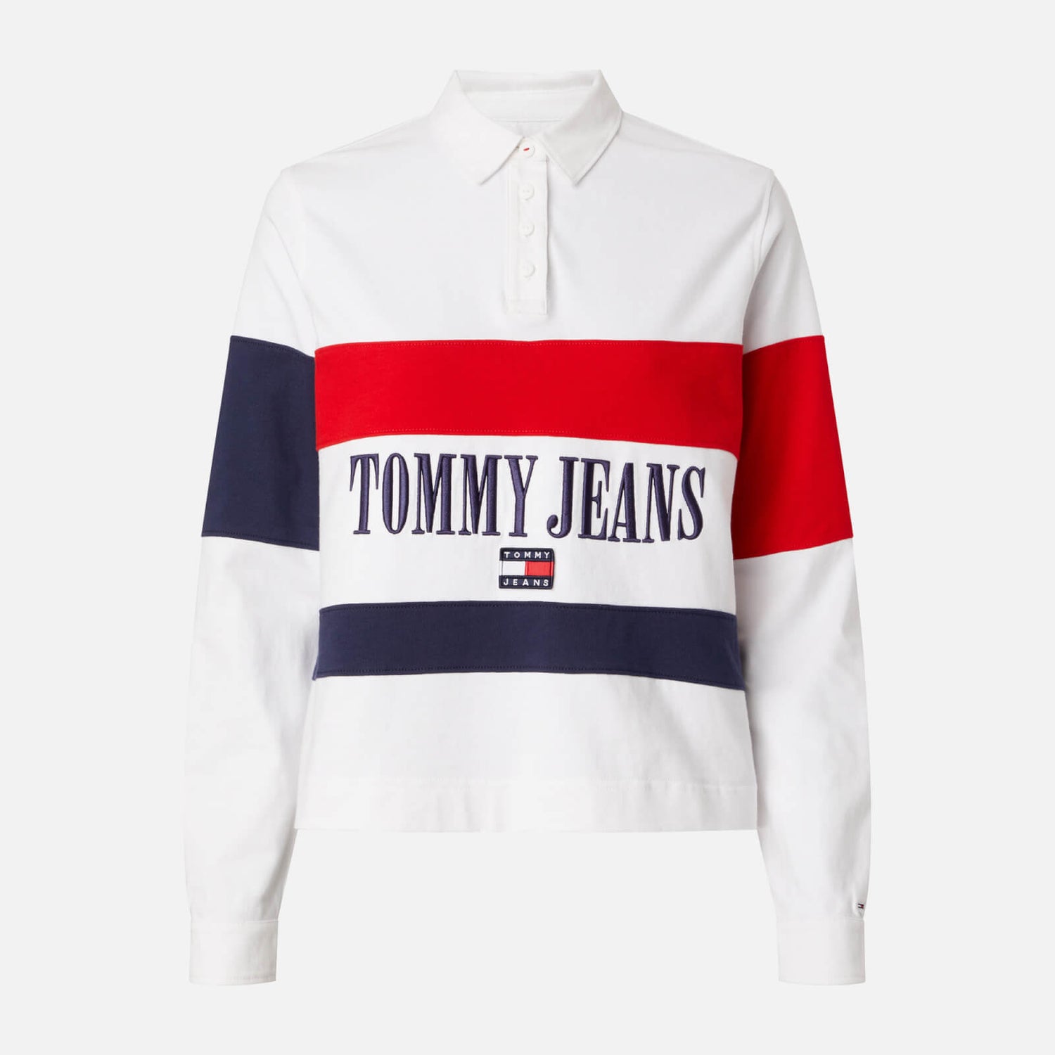 Tommy Jeans Organic Cotton Oversized Archive Long Sleeve Polo