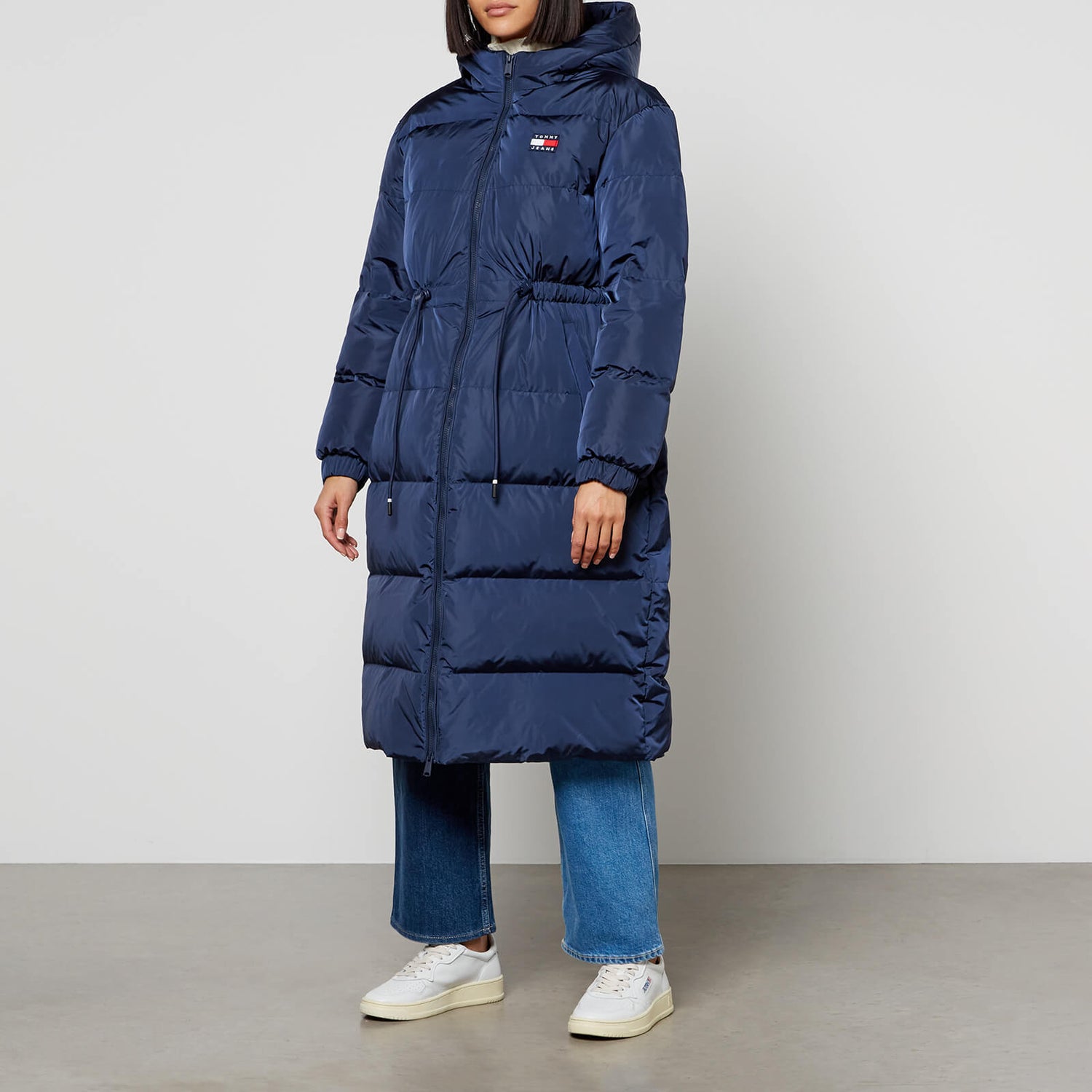 Tommy Jeans Logo-Patched Shell Puffer Coat - M