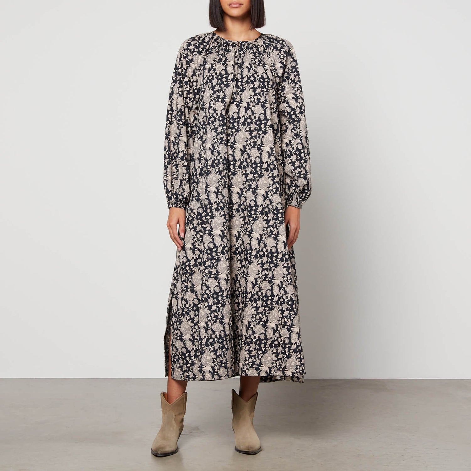 Skall Studio Olivia Floral-Print Organic Cotton Midi Dress - EU 36/UK 8