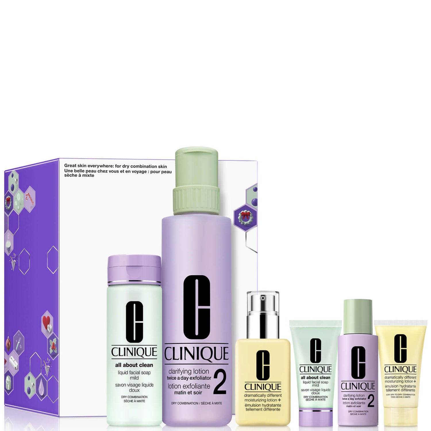 Clinique Great Skin Everywhere Skincare Gift Set for Dry Combination Skin (Worth £110.95)