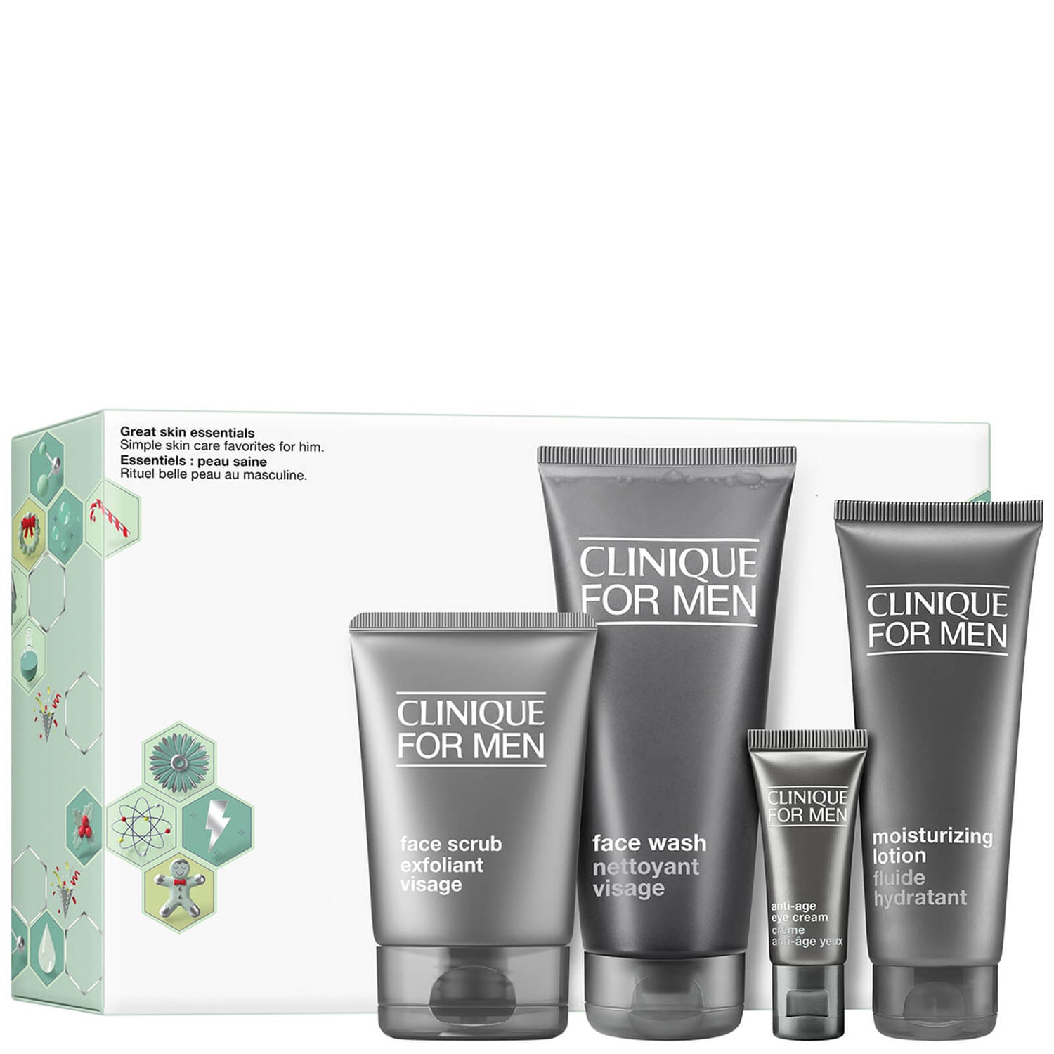 Clinique For Men Great Skin Essentials Skincare Gift Set for Normal Skin Types