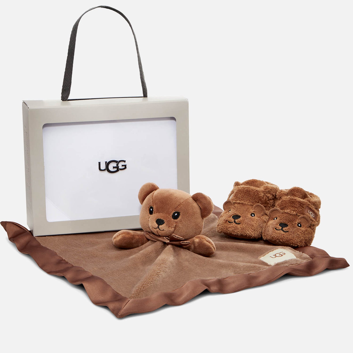 UGG Babies’ Bixbee Fleece Boots and Lovey Bear Comforter Gift Set - Newborn