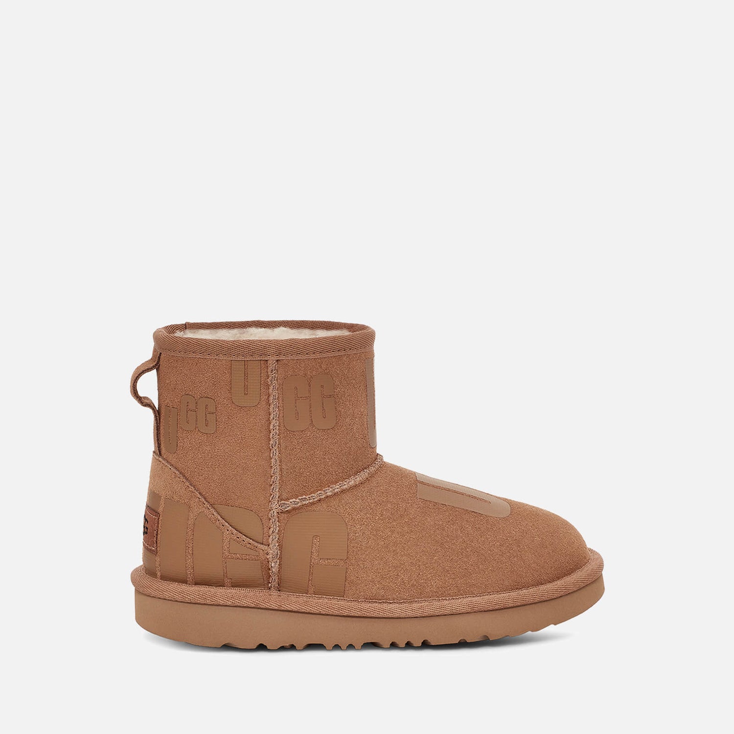 UGG Kids' Classic Mini Scatter Graphic Suede and Wool-Blend Boots