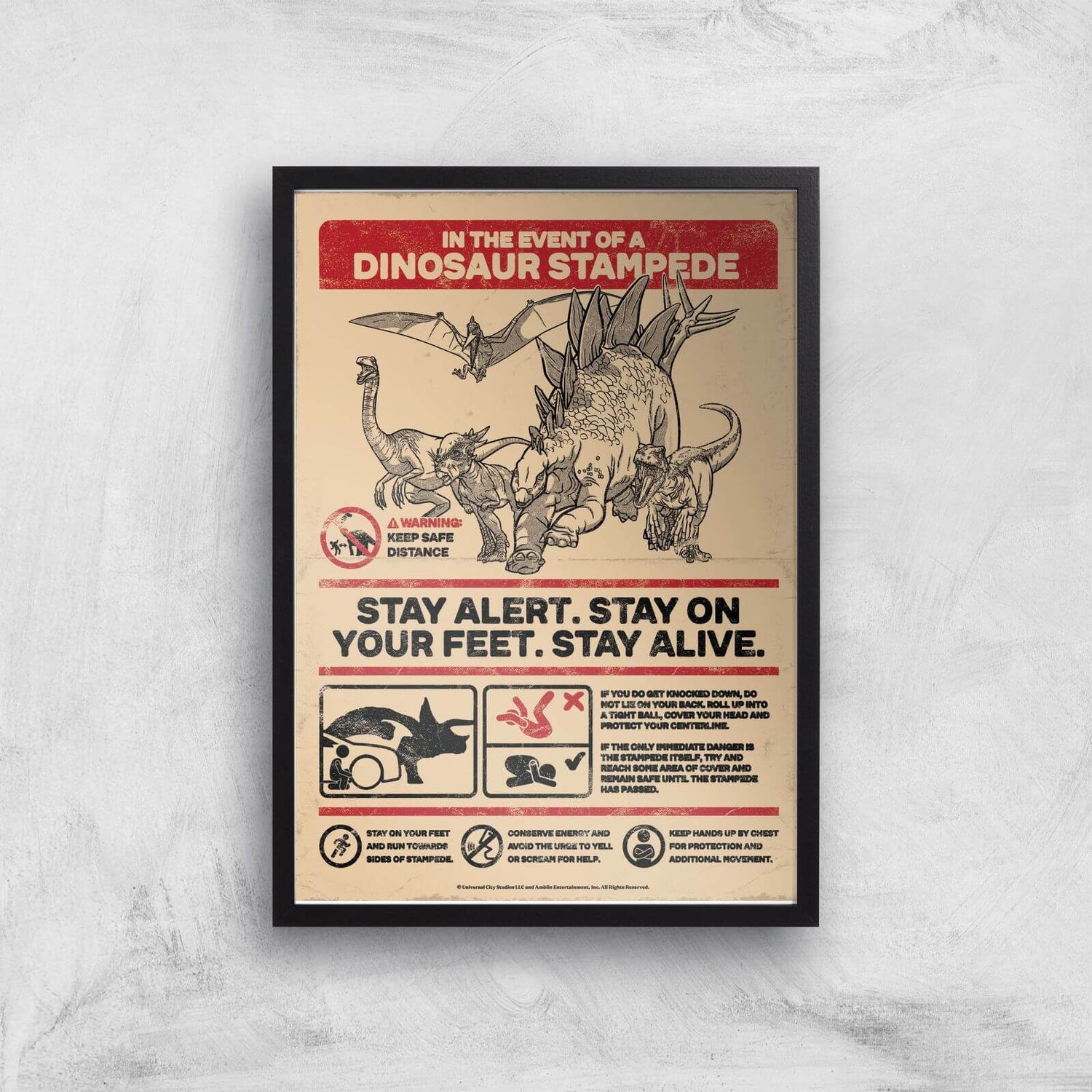 Jurassic World How To Survive A Stampede Giclee Art Print