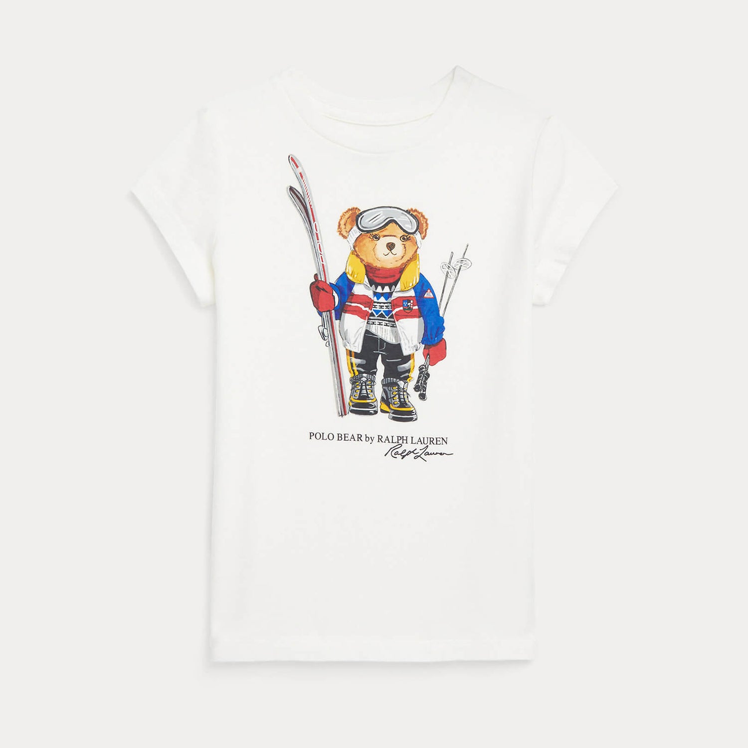 Ralph Lauren Girls' Bear Motif Cotton-Jersey T-Shirt - 2 Years