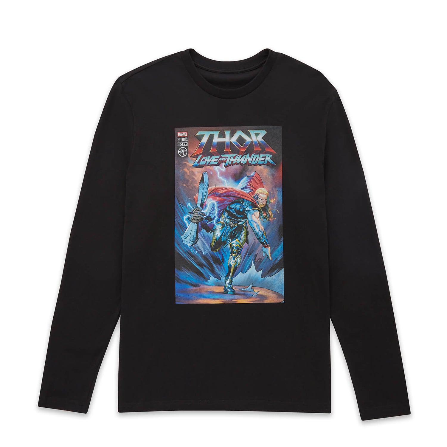 Marvel Thor - Love and Thunder Thor Comic Unisex Long Sleeve T-Shirt - Black