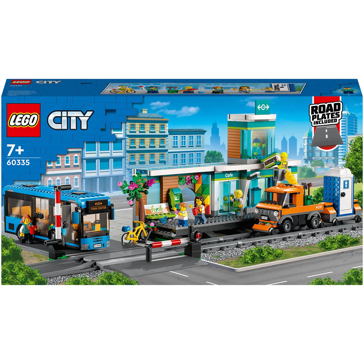 City: Train Station Set with Toy Bus and Tracks (60335) Toys - Zavvi US