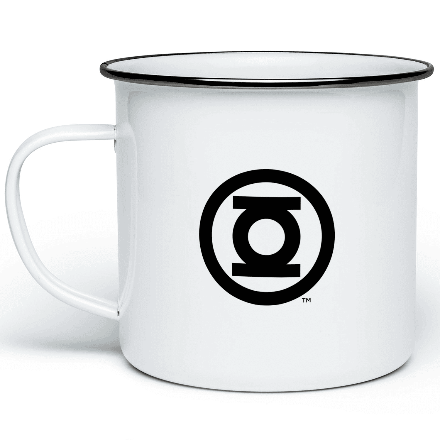 Green Lantern Logo Enamel Mug - White