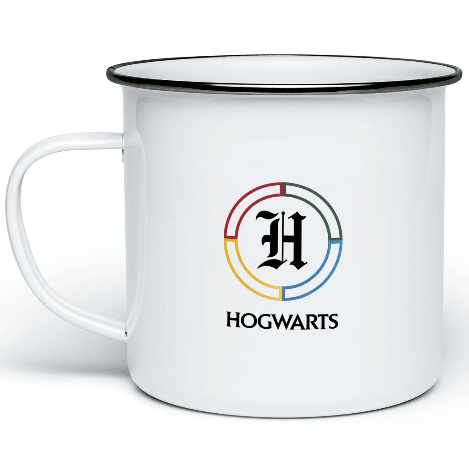 Taza esmaltada Crest de Hogwarts de Harry Potter - Blanco