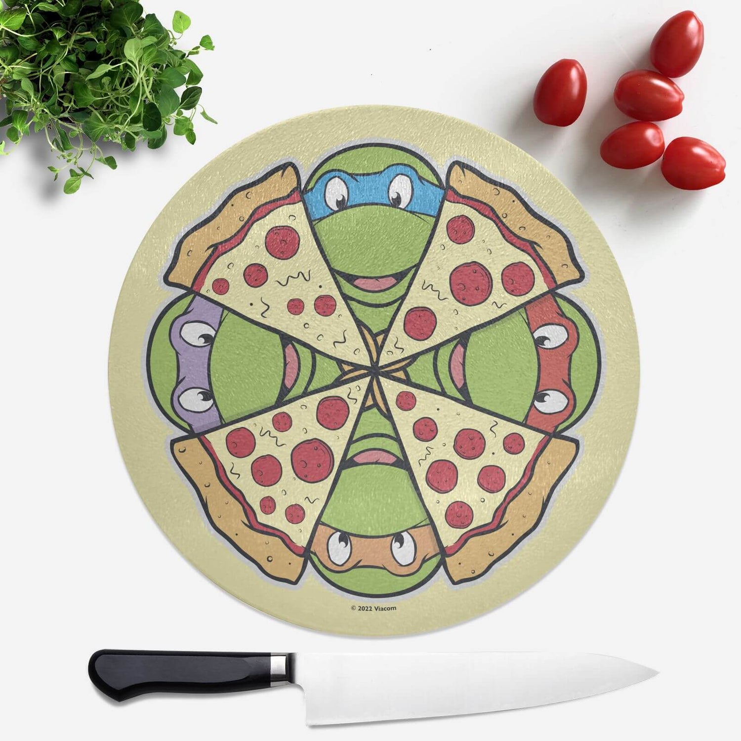 Teenage Mutant Ninja Turtles Turtle Pizza Round Chopping Board
