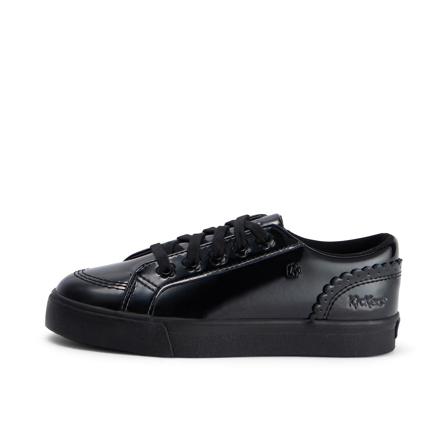 Junior Girls Tovni Lo Bloom Patent Leather Black Kickers
