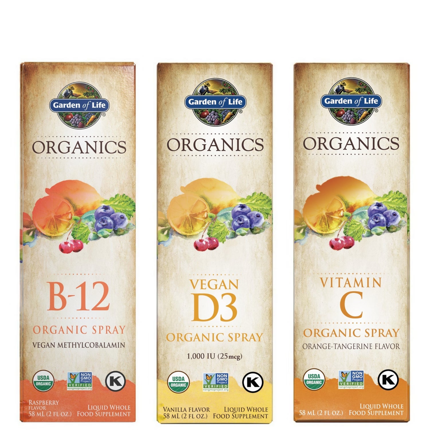 Organics 維他命噴劑組合－x2