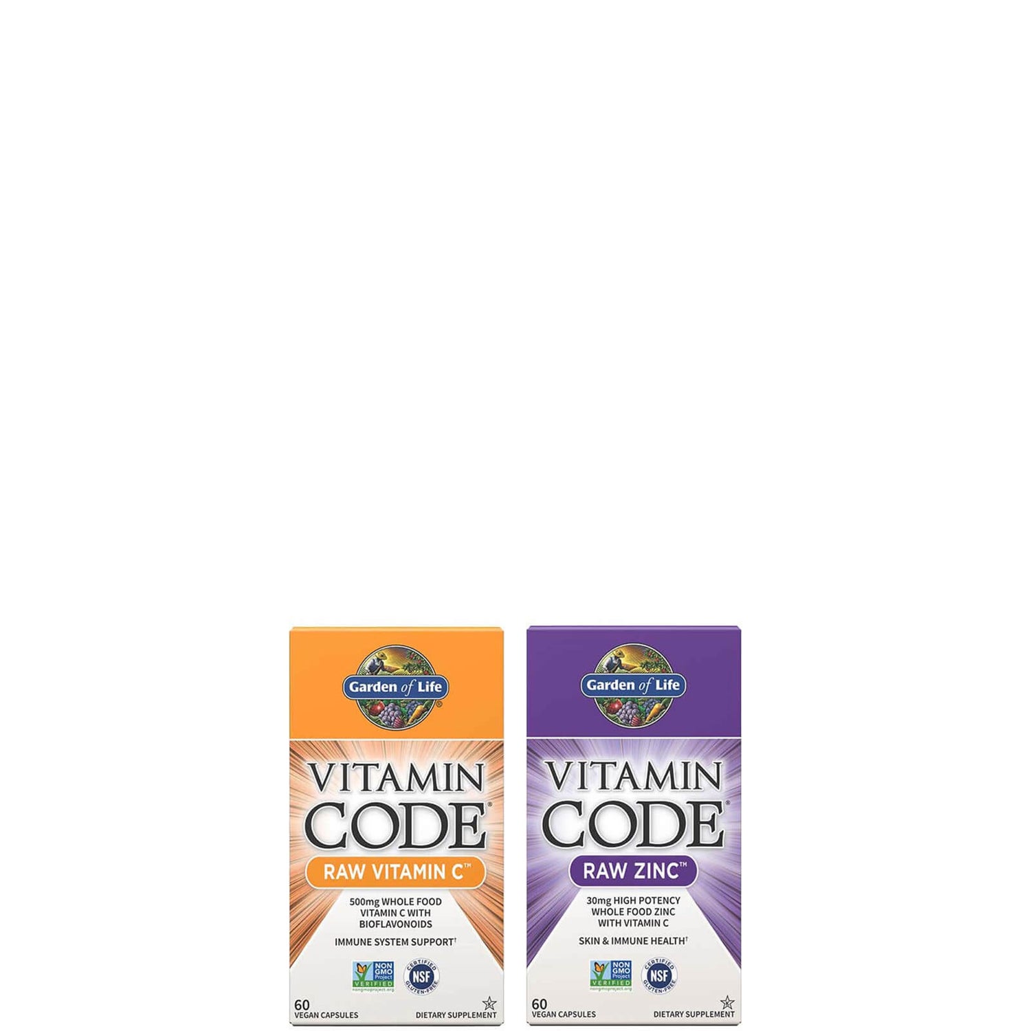 Garden of Life Vitamin Code x2 Bundle – Zinc & Vitamin C