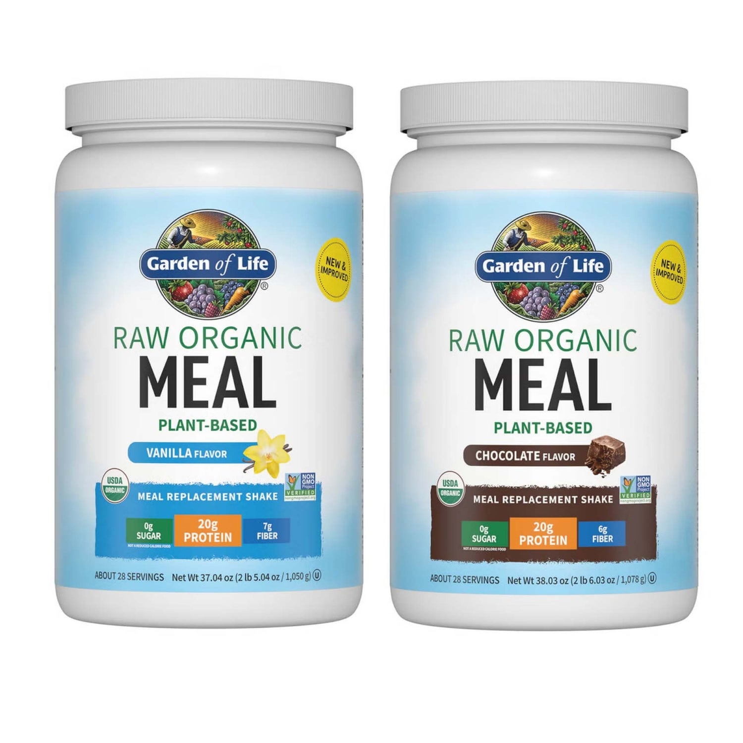 Raw Organic All-in-One Shake Paket – Vanille und Schokolade